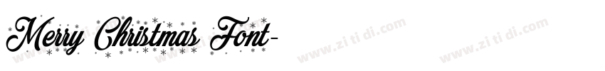 Merry Christmas Font字体转换
